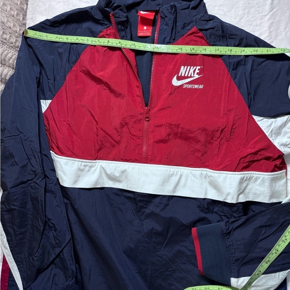 Nike Men’s Archive Half Zip Anorak / Track Jacket Red/Navy/White Size Large - Picture 14 of 16